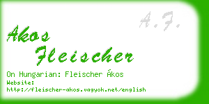 akos fleischer business card