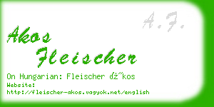 akos fleischer business card